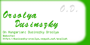 orsolya dusinszky business card